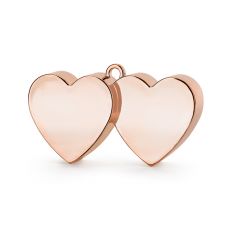 Závaží na balónky srdce rose-gold, 2 ks spojené