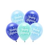 Ekologické balónky 26 cm, Happy Birthday, modré