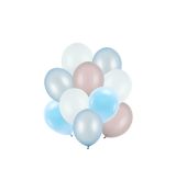Sada latexových balónků modro-šedých, mix barev, 10 ks