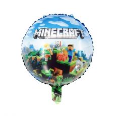 Fóliový balónek MINECRAFT, kulatý, 45 cm