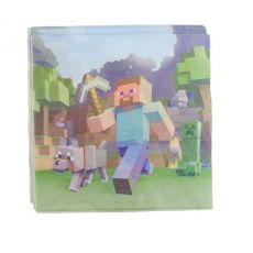 MINECRAFT ubrousky 5 ks, 33 x 33 cm