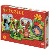 Puzzle Krtek a kamarádi, 4x12 dílků