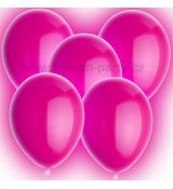 bíle svítící LED balónek růžový 5 ks, 23 cm